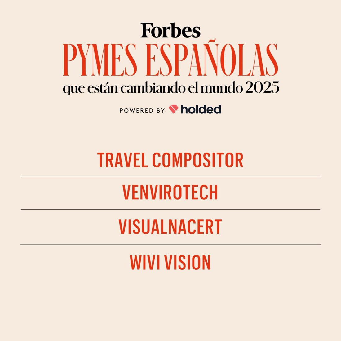 VisualNACert, reconocida por Forbes entre las PYMES españolas que están cambiando el mundo