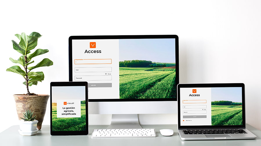 soluciones VISUAL dispositivos login software agricola